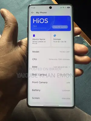 Tecno Camon 40 Pro with box (Used)