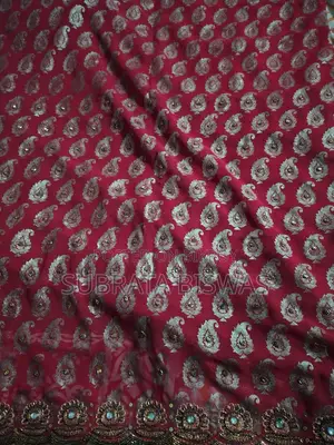 Georgette saree with stone and bead work