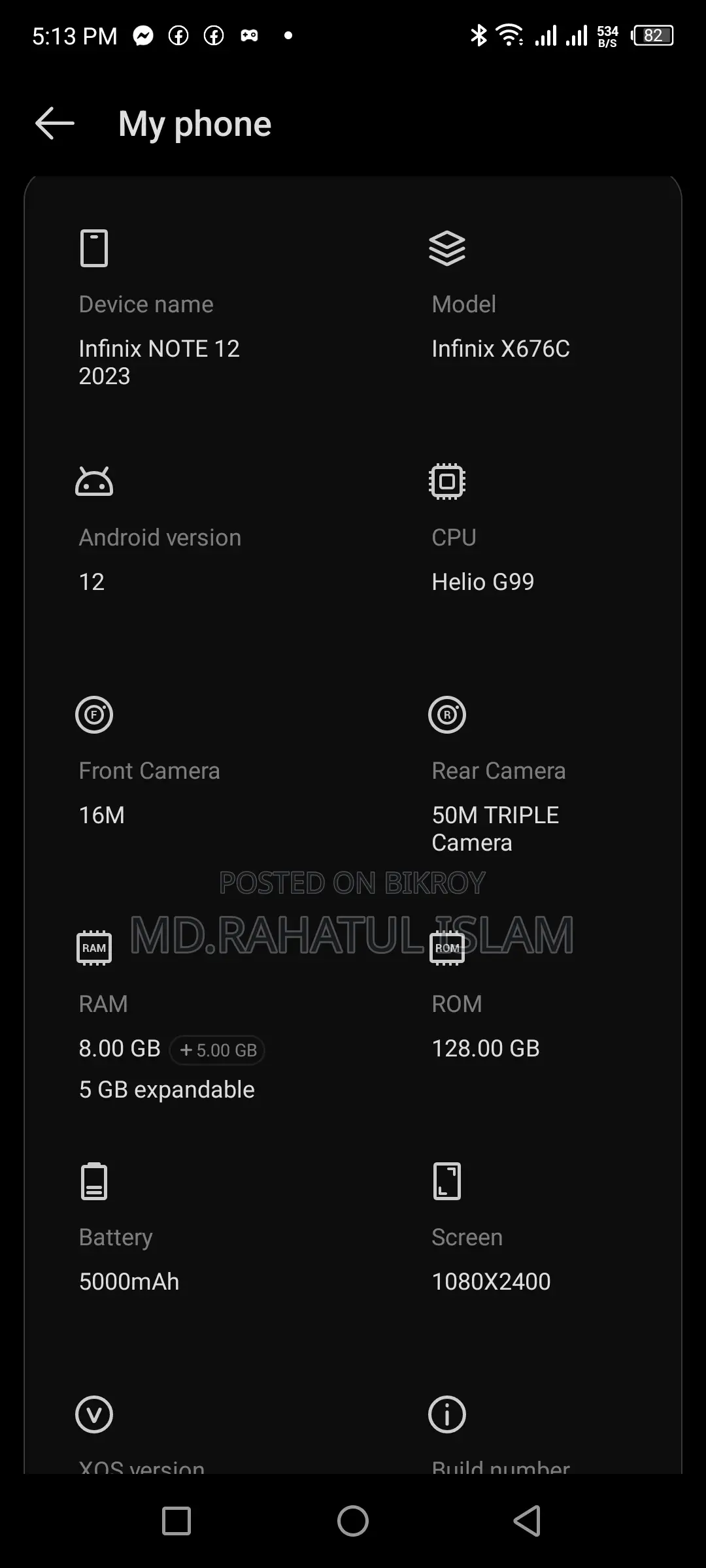 Infinix Note 12 2023 (Used)