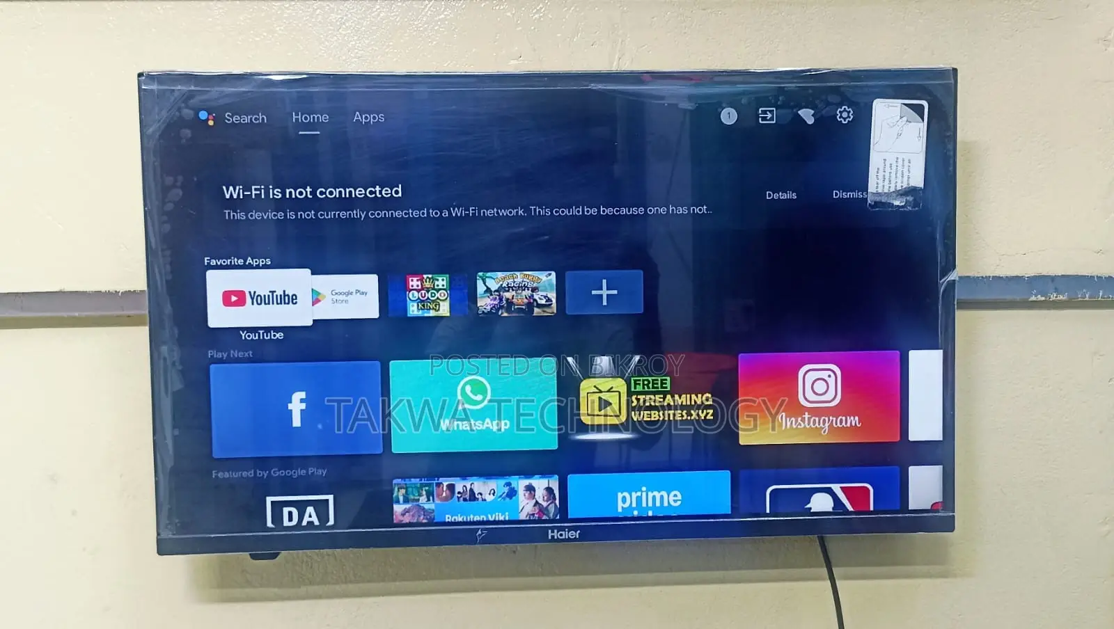 Haier-32" Inch Android Frameless Voice Control TV