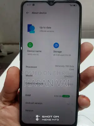OPPO A56 8+256 with Box (Used)