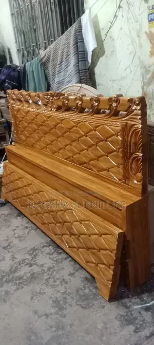 Solid 2.5" Thick Wooden Bed – Urgent Sale at Wholesale Price