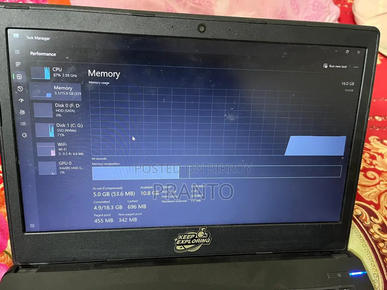 Core i5-8th Gen ল্যাপটপ, SSD ও 16GB RAM সহ