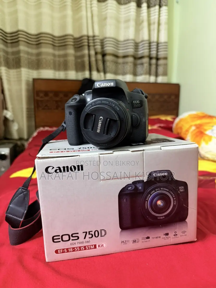 Canon EOS 750D DSLR Camera (Full Set)