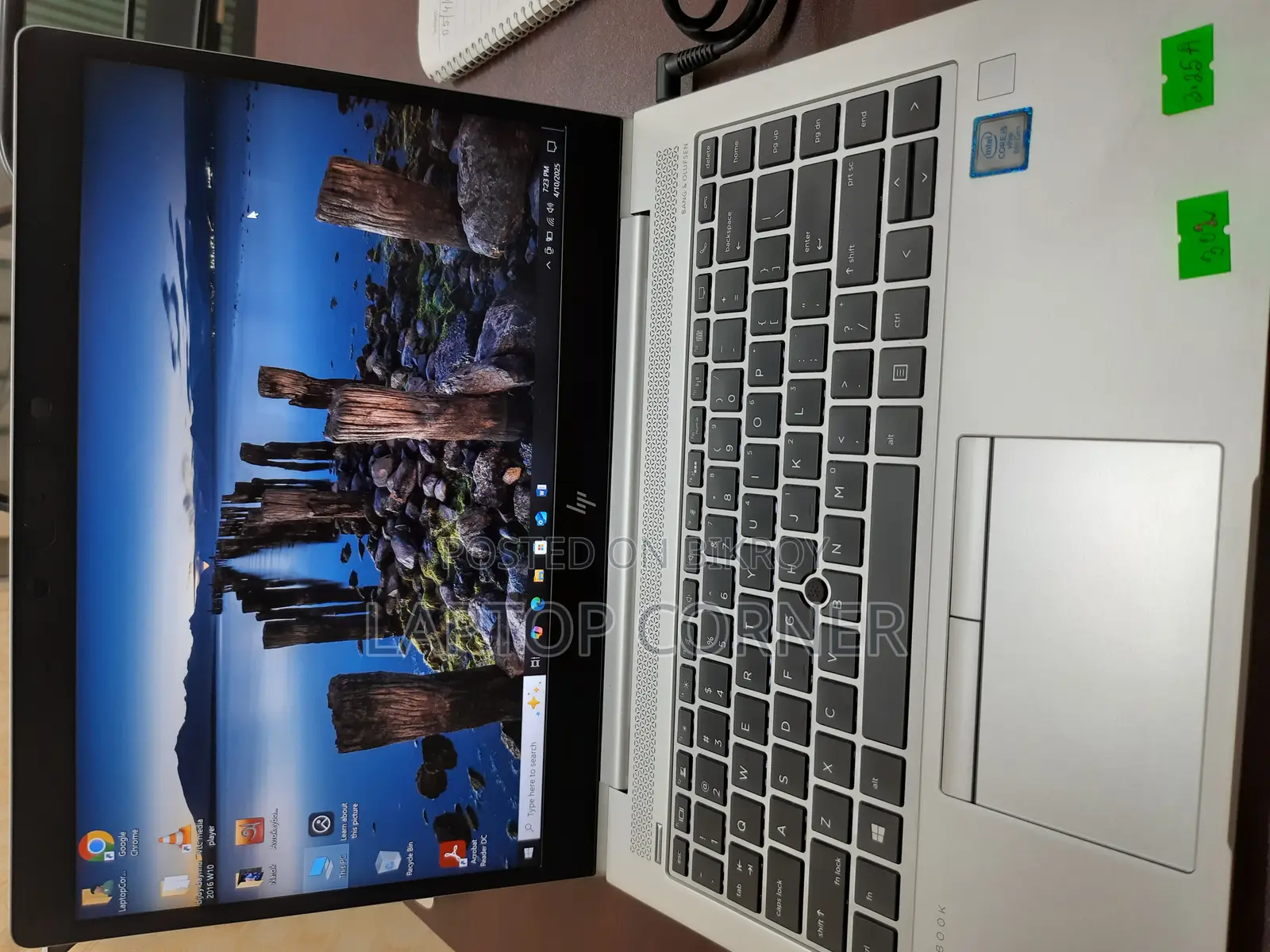 SILVER COLOR G6~~intel Core i5~~8th Gen~~256GB SSD~~8 GB~~FACE LOCK