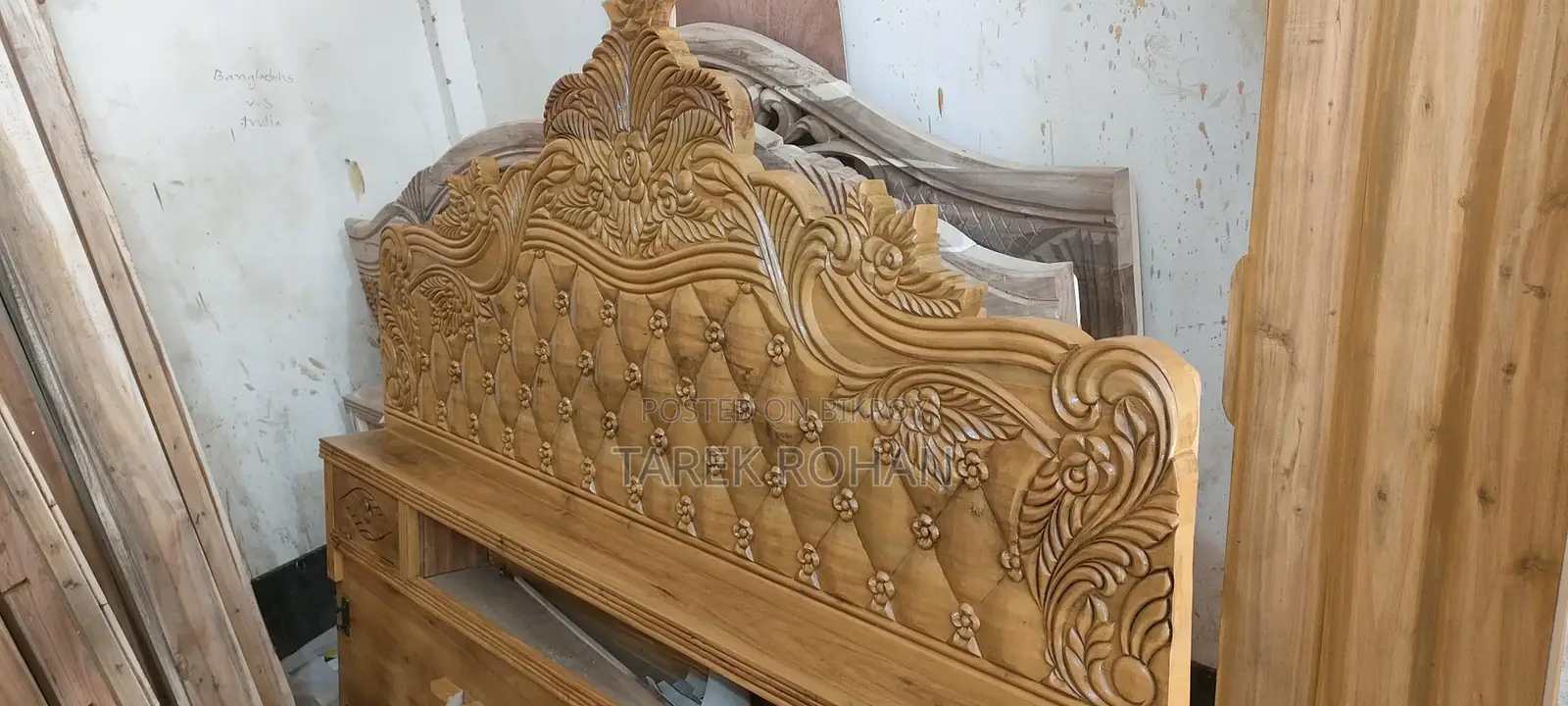 2" Original Akashmoni Wood Bed