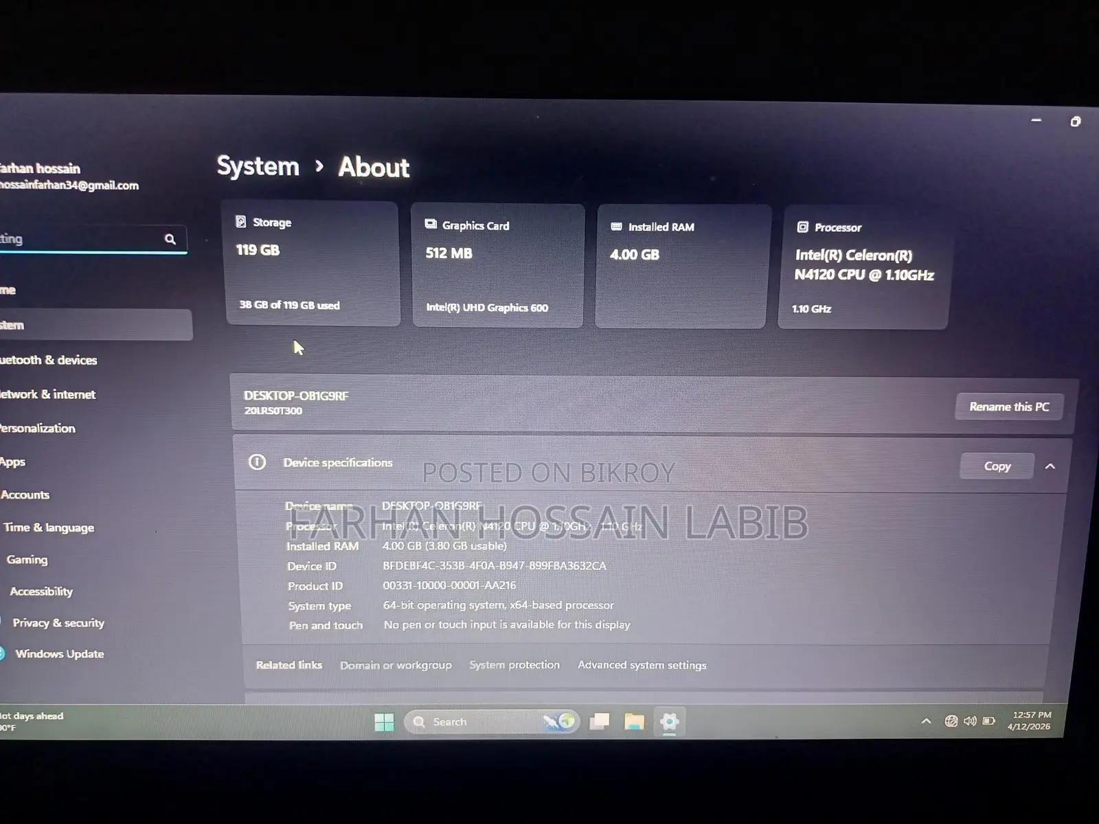 Laptop for Sell