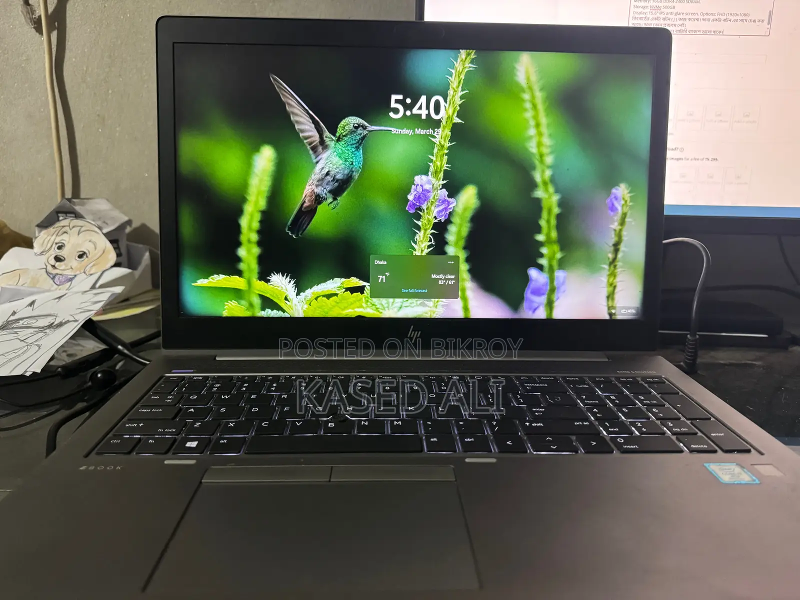 HP Zbook 15u G6 Core I7 8th Gen, 16GB RAM, 512GB SSD
