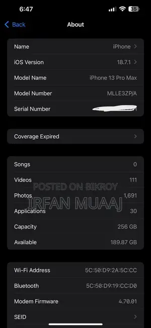 Apple iPhone 13 Pro Max . (Used)