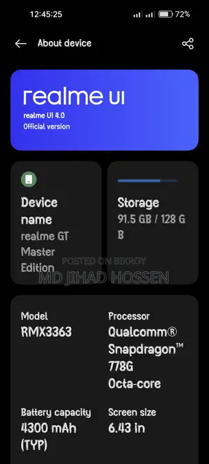 Realme Gt Master Edition (Used)