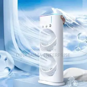 3-in-1 Portable Ice Mist Cooling Fan with LED Light and Water Spray