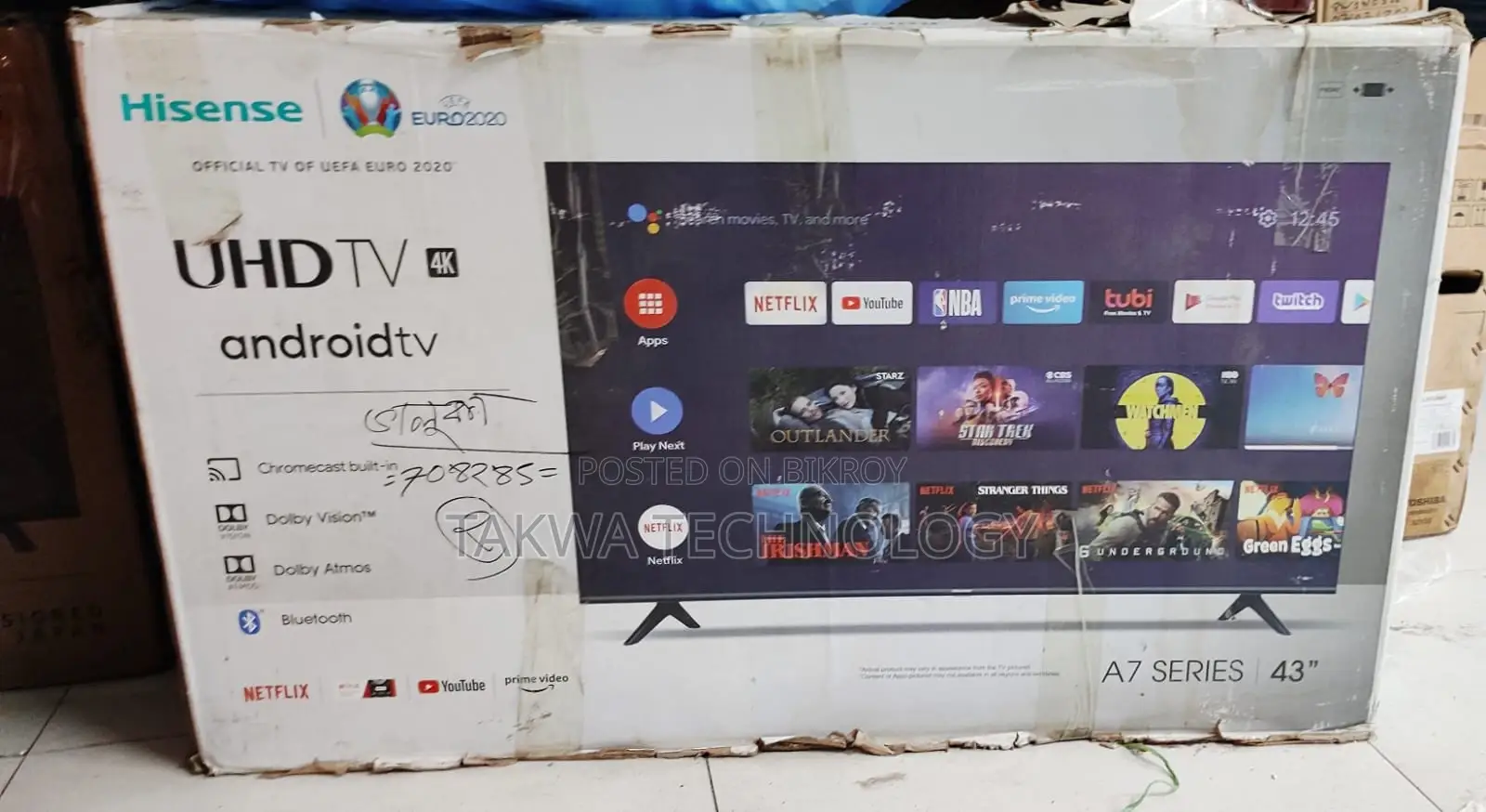 Hisense-32" Inch Android Frameless TV Original Korean