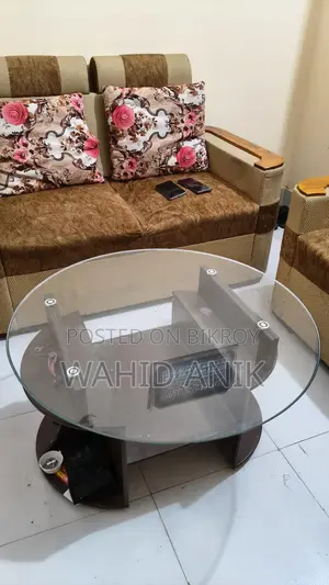 5 Seat Sofa with Big Round Tea Table