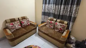 5 Seat Sofa with Big Round Tea Table