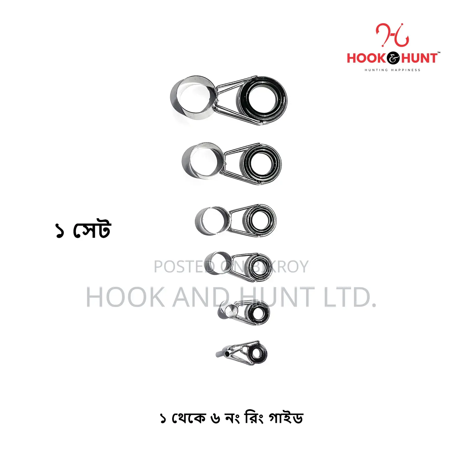 01-06 Fishing Rod Guide Rings Set | Ceramic Line Guides Hook Hunt
