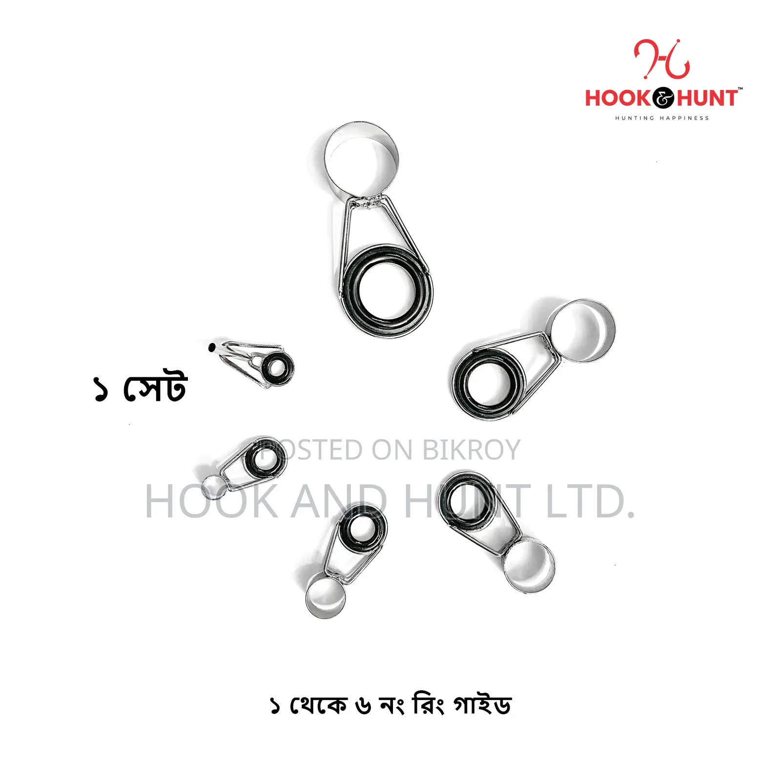 01-06 Fishing Rod Guide Rings Set | Ceramic Line Guides Hook Hunt