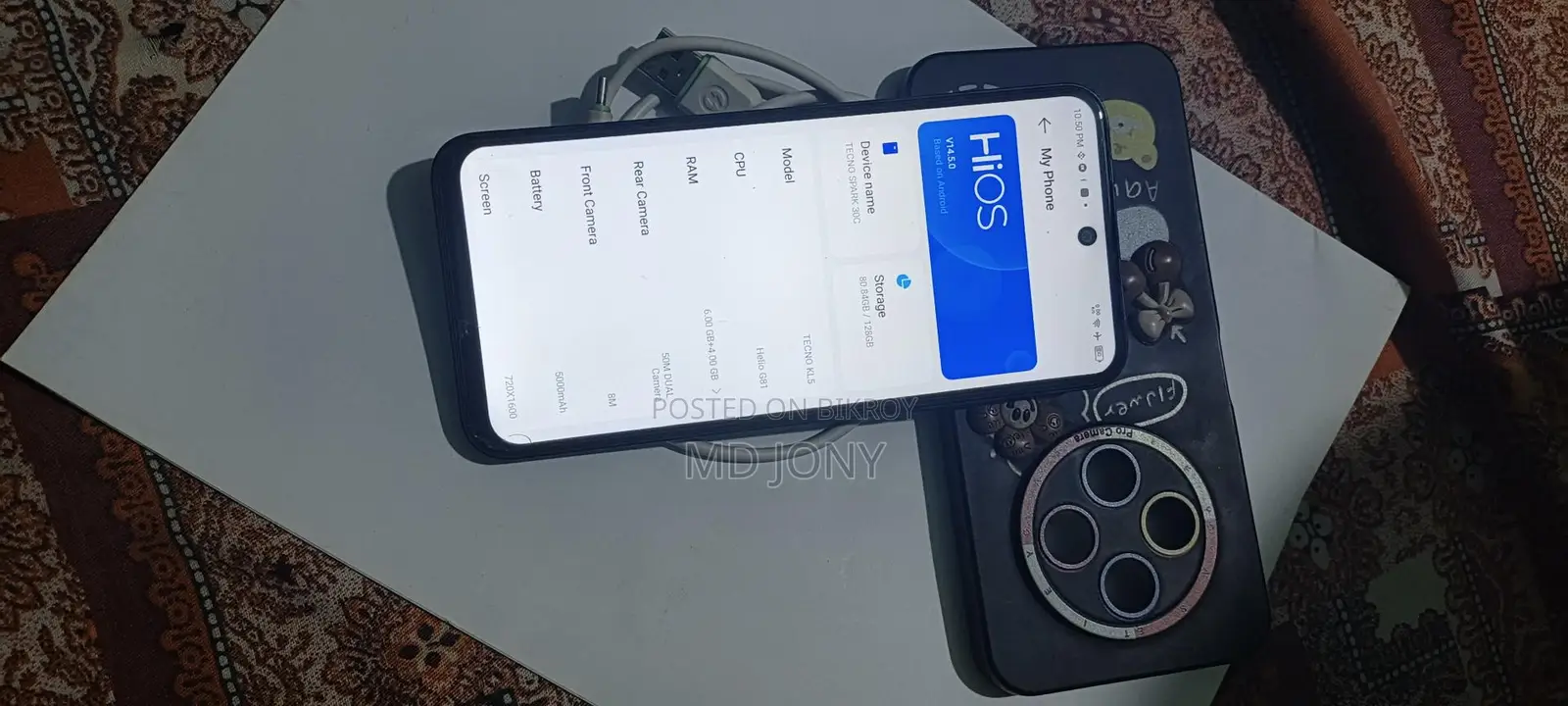 Tecno Spark 30c Ram 6+4gb Rom 128gb (Used)