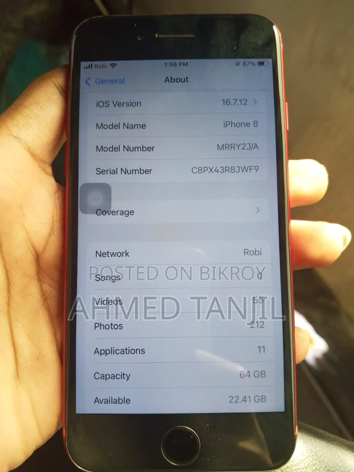 Apple iPhone 8 64 GB Red