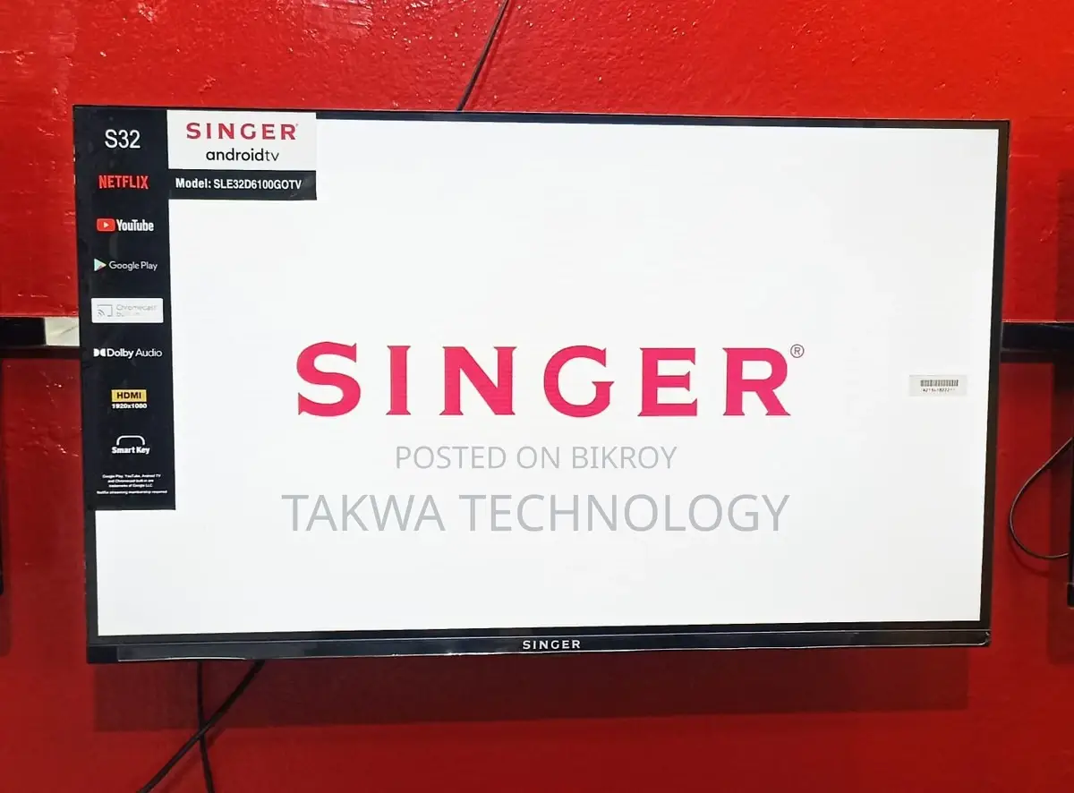 SINGER-32" Inch Google Frameless Voice Control TV