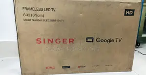 SINGER-32" Inch Google Frameless Voice Control TV