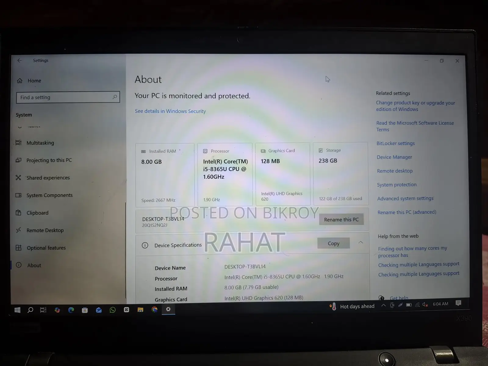 Lenovo ThinkPad X390 Core i5 8th Gen