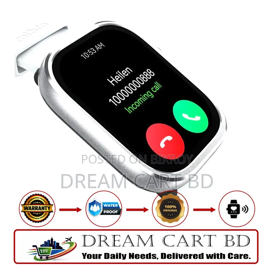 Mibro Smart Watch C4 with 2.01 Inch Hd Display - Silver
