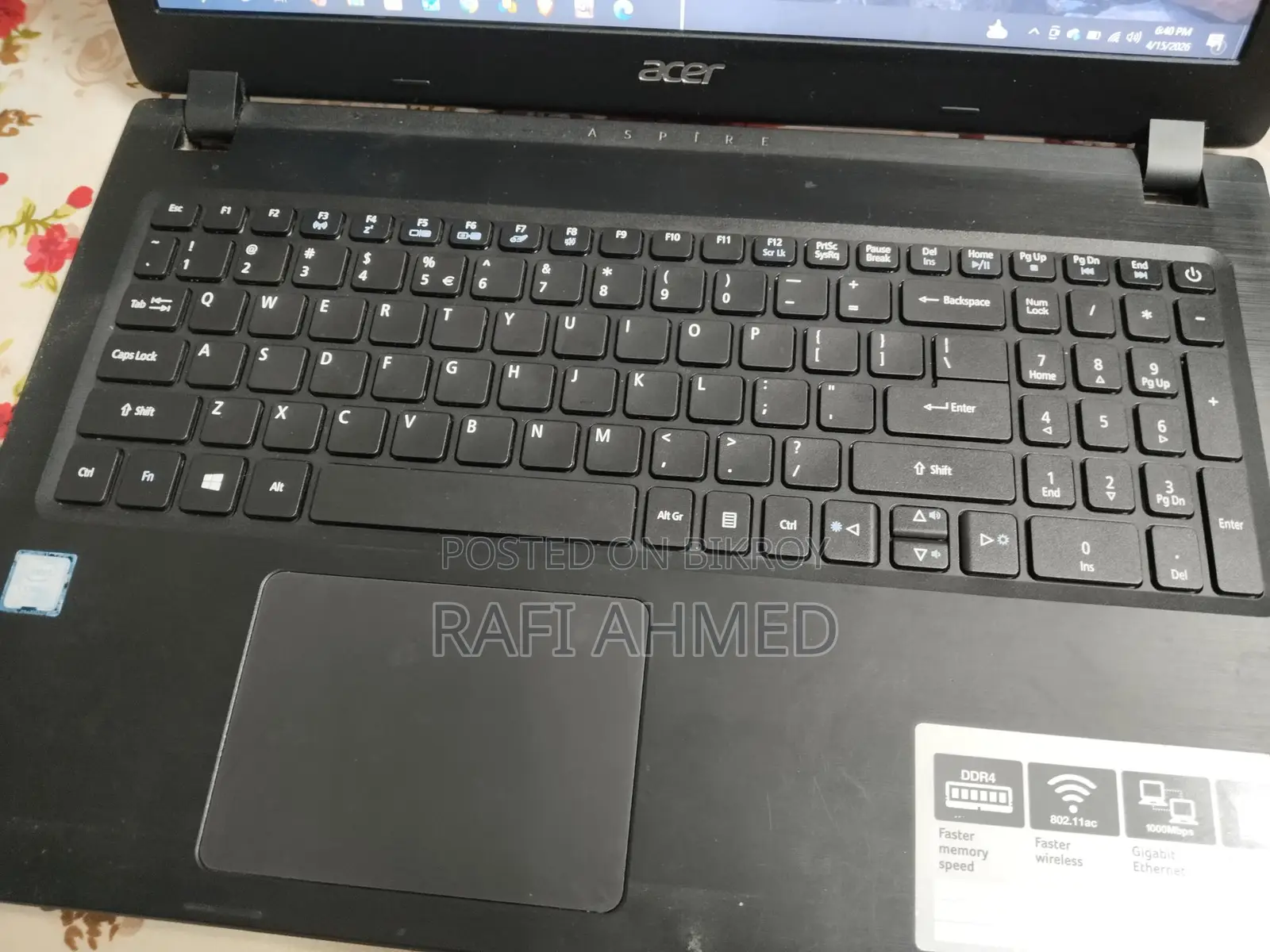 Laptop Acer Aspire 3 A315-51 4GB Intel Core i3 SSD 128GB