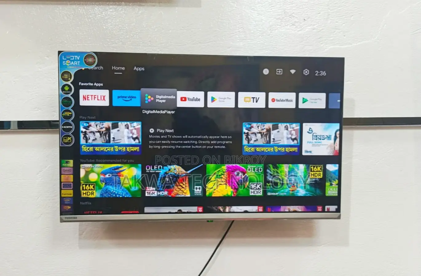 Toshiba-32" Inch Android Frameless Voice Control Dolby Sound Korean TV