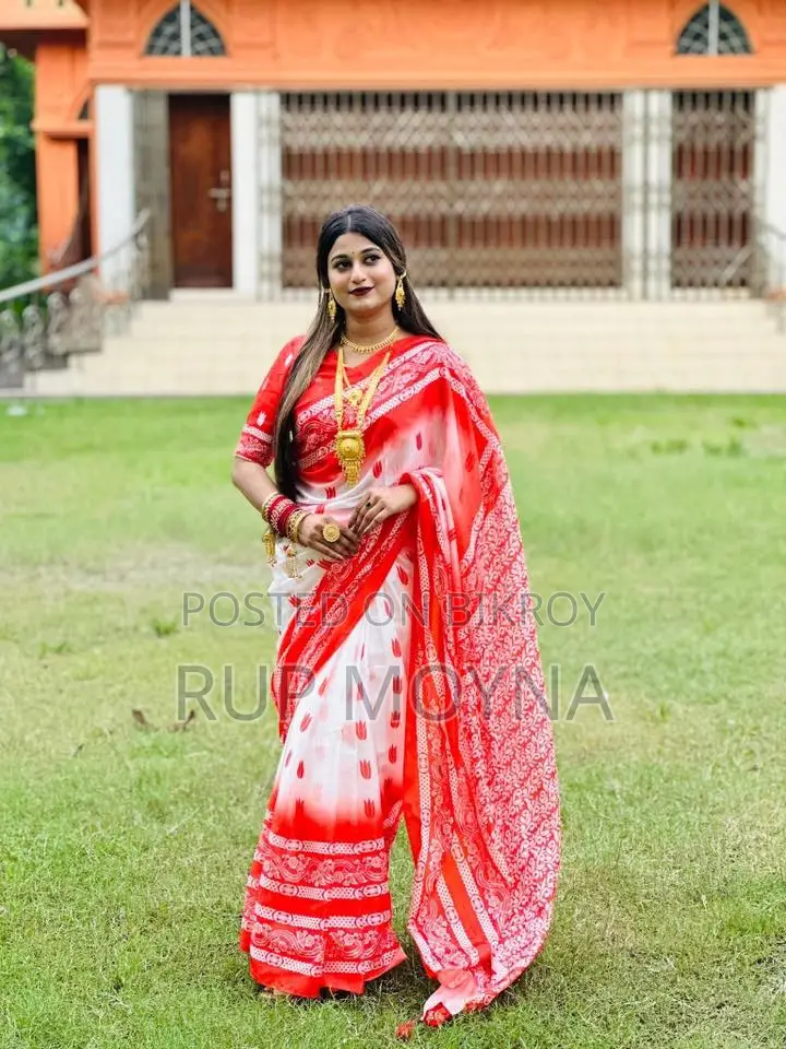 চান্দেরী সিল্ক শাড়ি ব্লাউজ পিসসহ