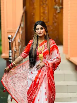 চান্দেরী সিল্ক শাড়ি ব্লাউজ পিসসহ