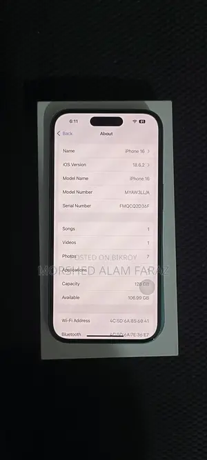 Apple iPhone 16 USA (LL/A) Variant (Used)