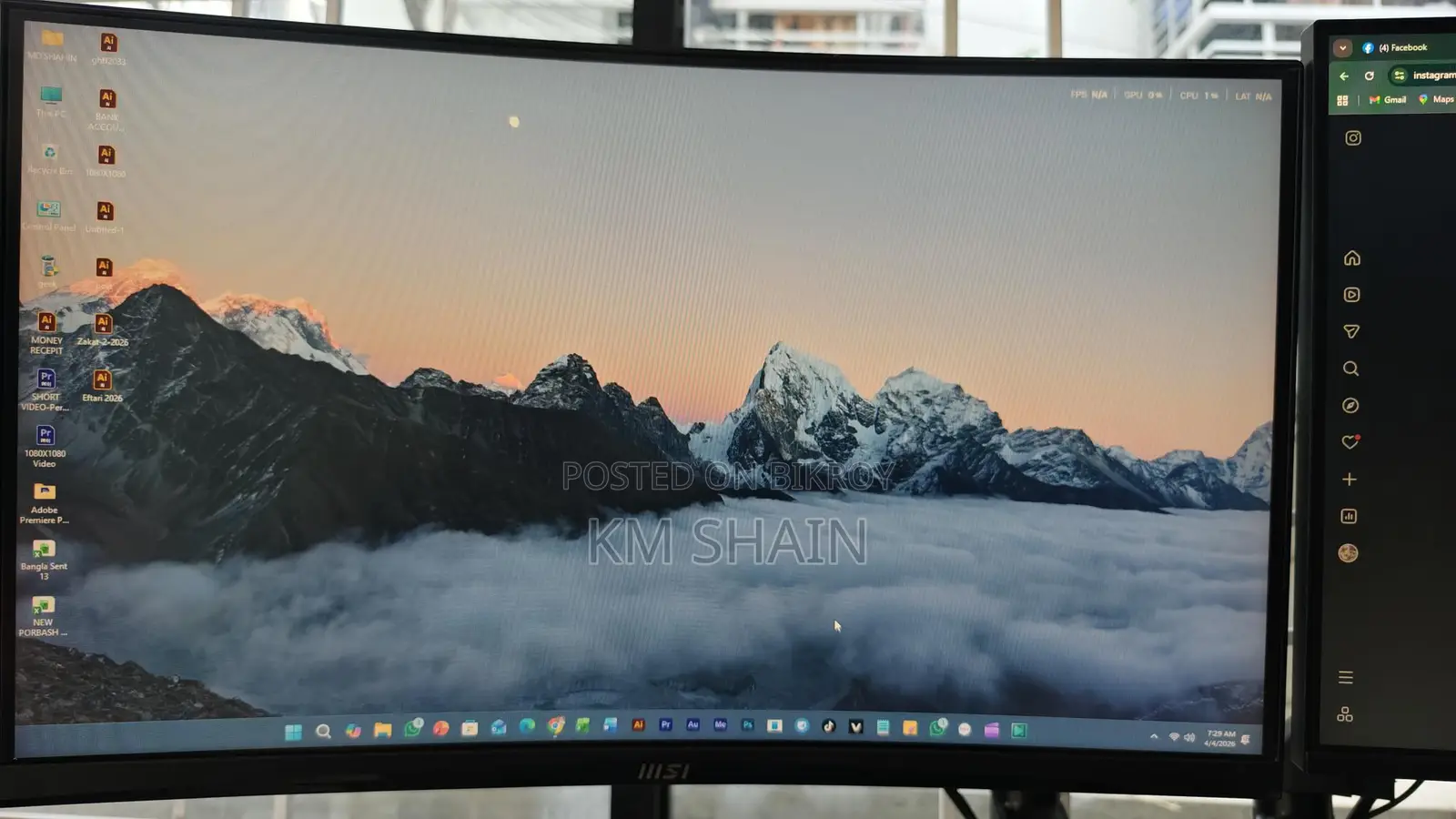 MSI MP242C Pro Curved Monitor