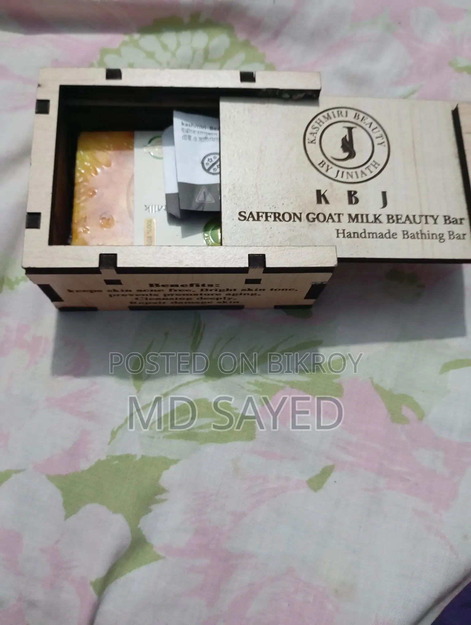 safron goad milk. original kasmiri beauty by jiniath soap.