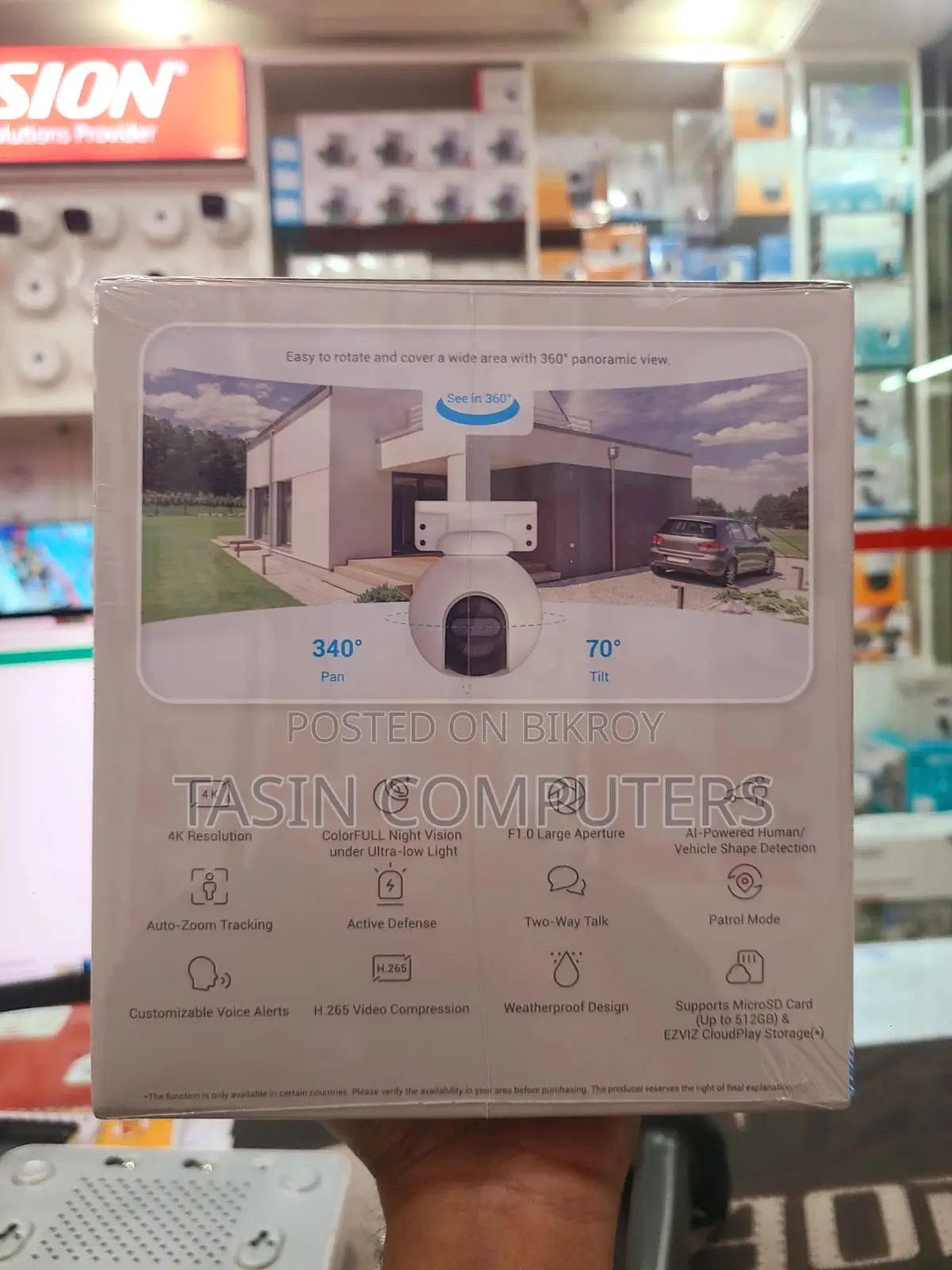 EZVIZ H80x 4K Smart WiFi Camera (ColorFULL Night Vision)