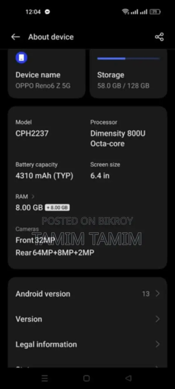 OPPO Reno 6 (Used)