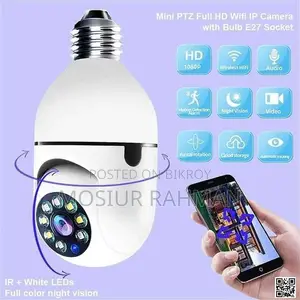 Ptz Wifi 360 Degree Rotating Bulb Camera