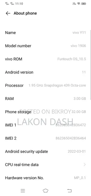 Vivo Y11 (Used)