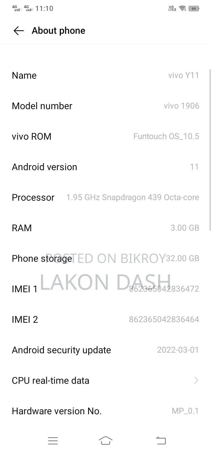 Vivo Y11 (Used)
