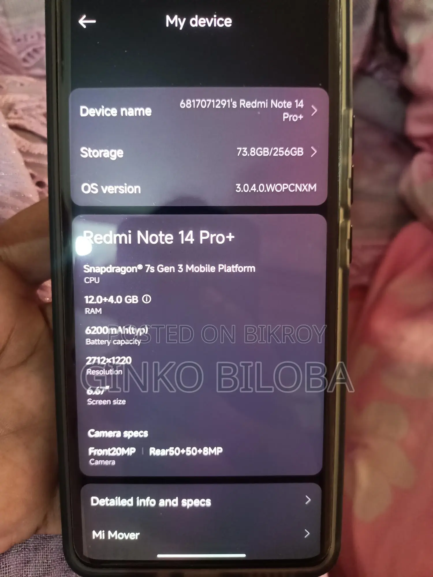 Xiaomi Redmi Note 14 Pro+ 256 GB Black