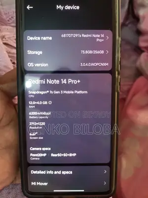 Xiaomi Redmi Note 14 Pro+ 256 GB Black