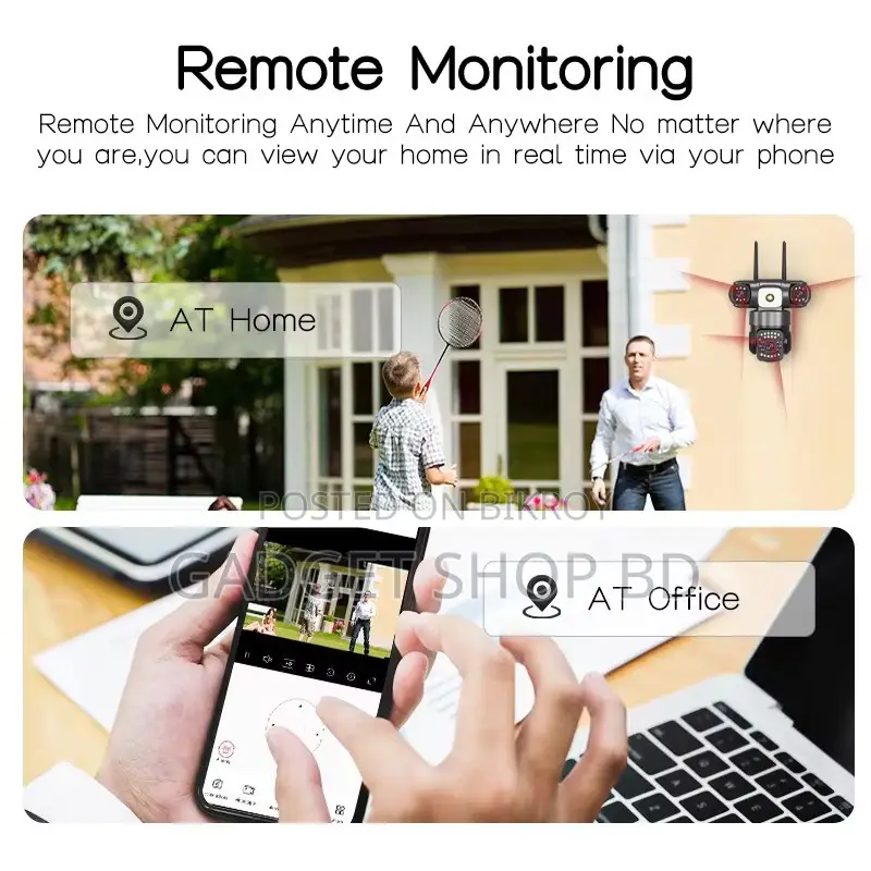 Three Lens 4G Sim Full HD 6MP Outdoor Waterproof IP Camera V380 Pro