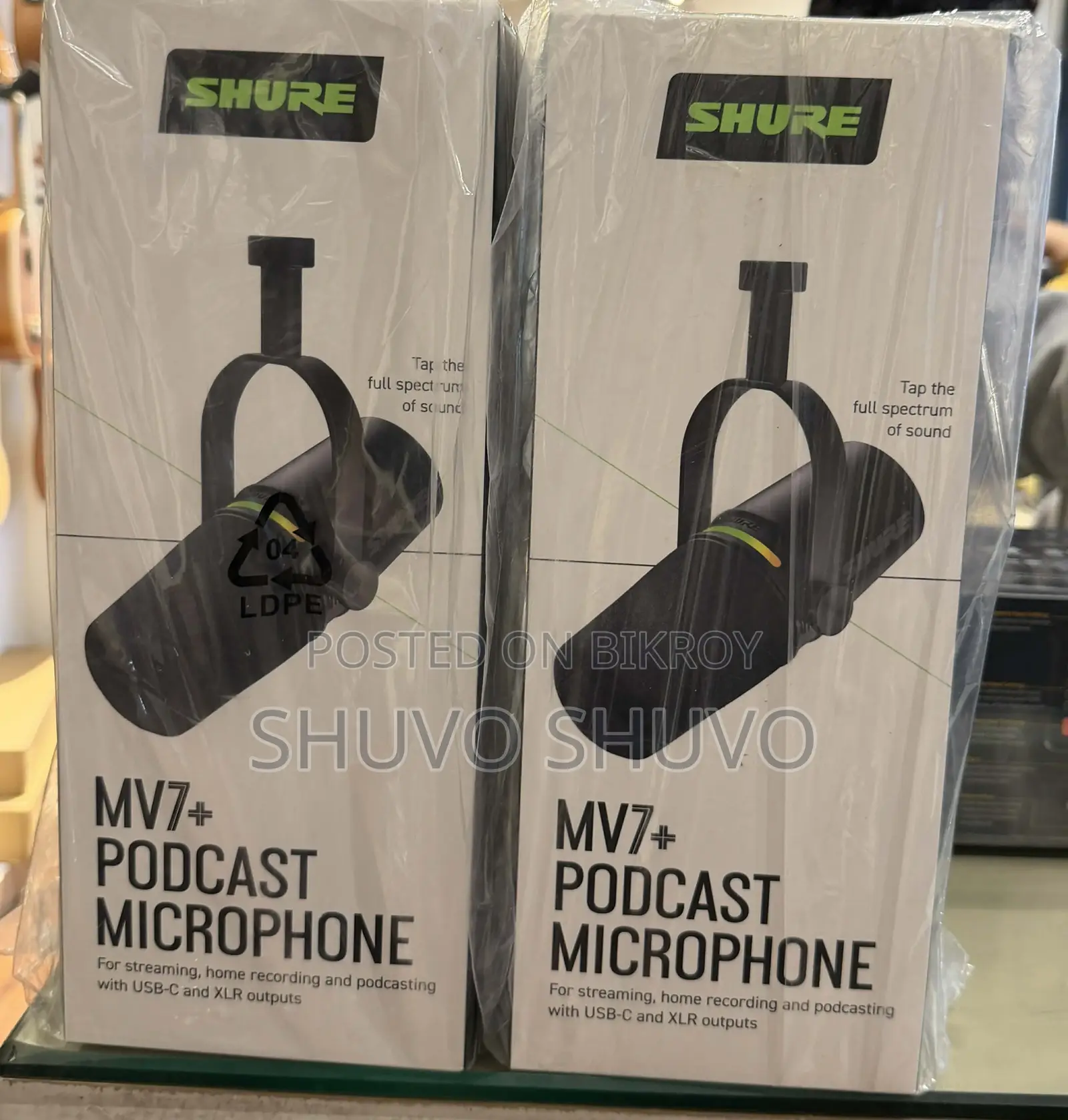 Shure Mv7+ Podcast Microphone 2pc