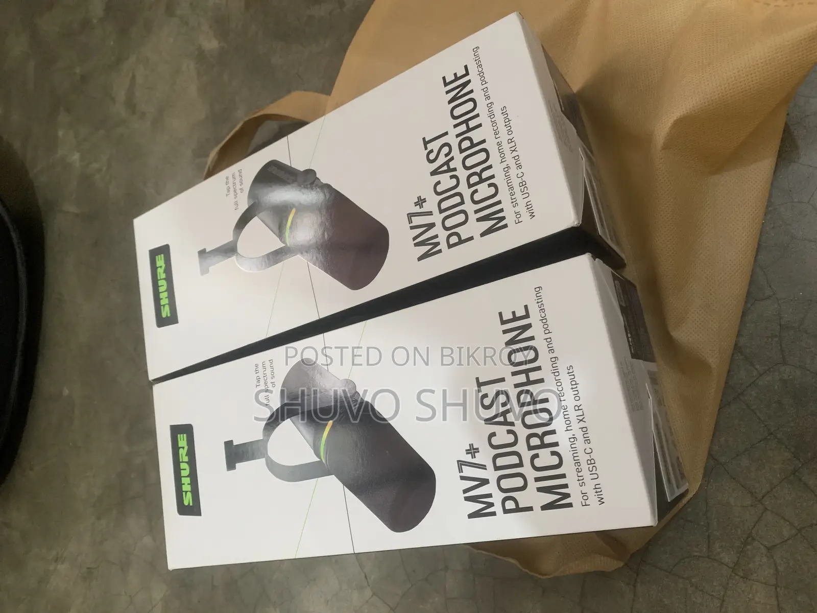 Shure Mv7+ Podcast Microphone 2pc