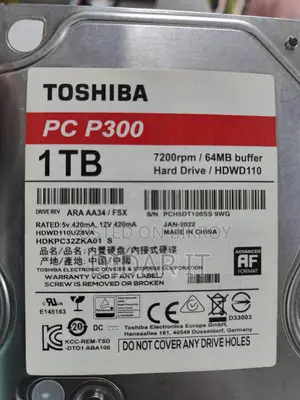 🚀 Toshiba 1TB Hard Drive for sale with 100% health and performance!