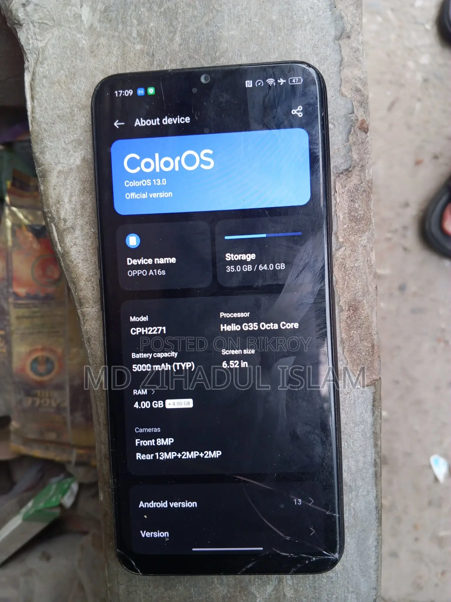 OPPO A16e 4+4/64 (Used)