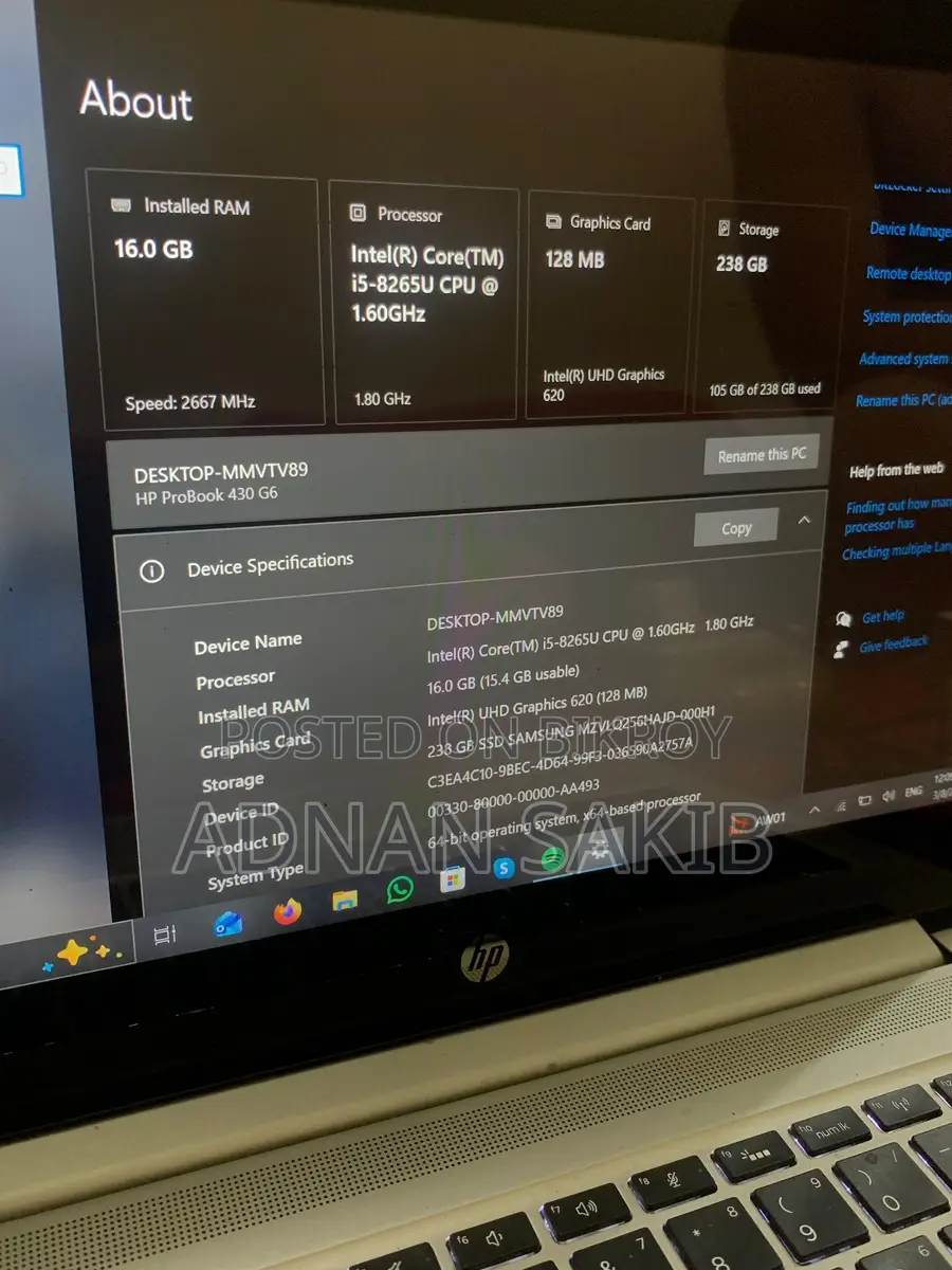 HP ProBook 430 G6 | Intel®️Core™️ I5 - 8265U 256/16 GB (Touch)