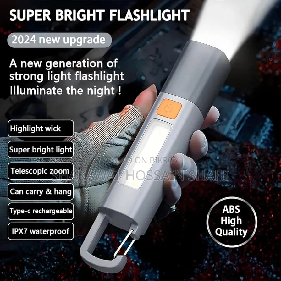 High Power LED Portable Multifunction USB Rechargeable Waterproof Light