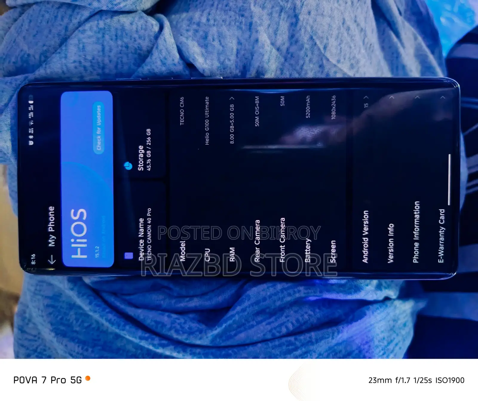 Tecno Cemon 40 Pro , (Used)