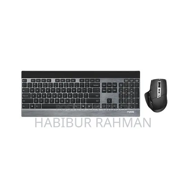 Rapoo 9900m Multi-mode Wireless Keyboard & Mouse Combo – Black