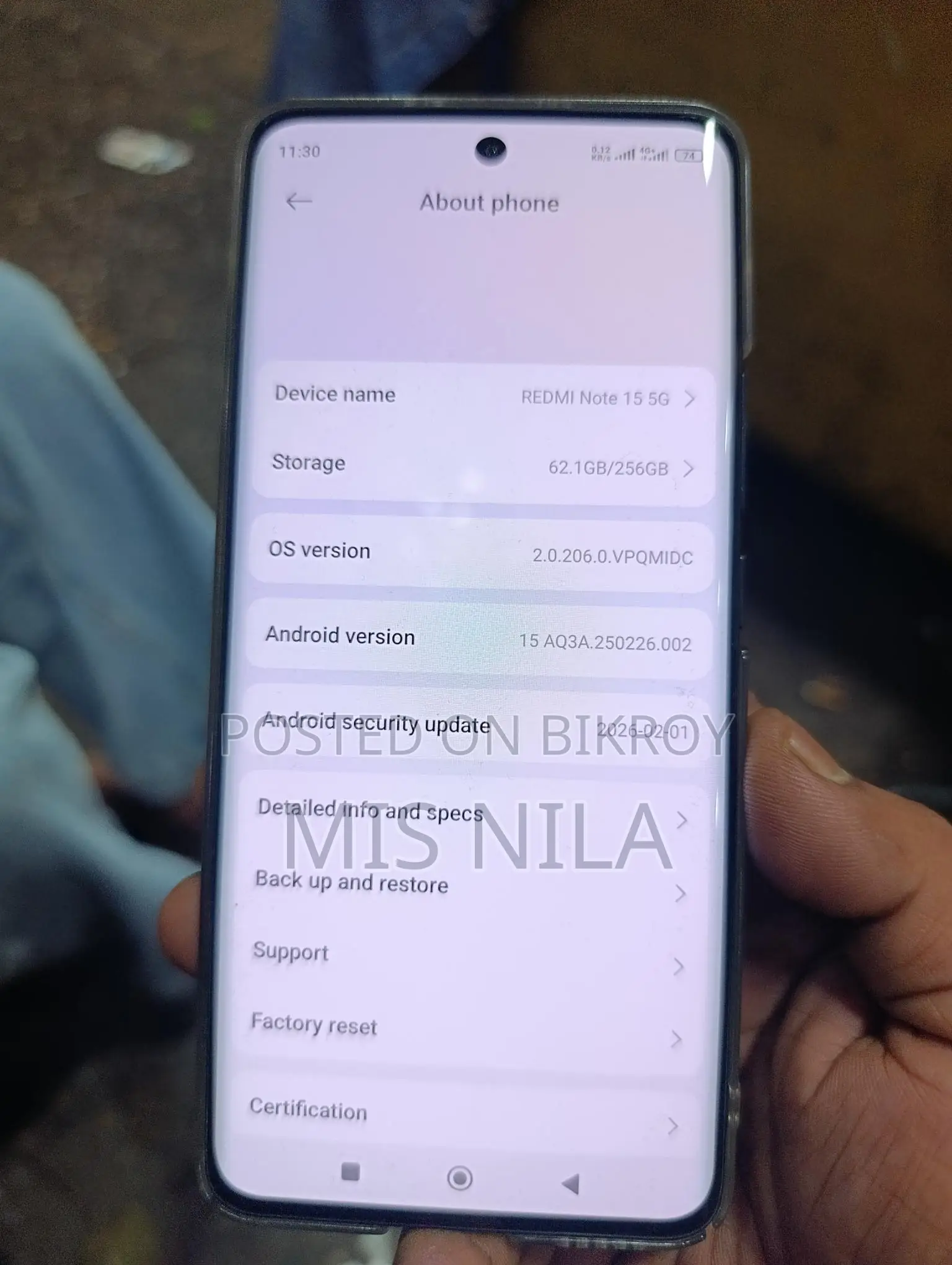Xiaomi Redmi Note 15 . (Used)